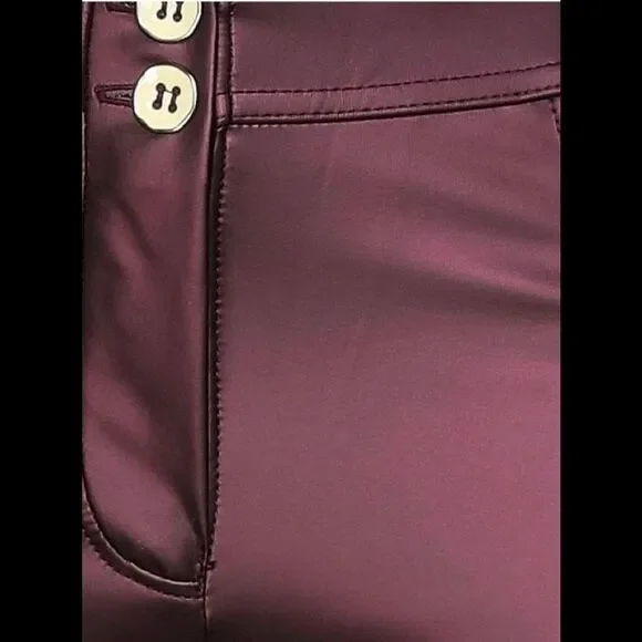 FREDDY WR.UP metallic leggings pants deep purple Sz M